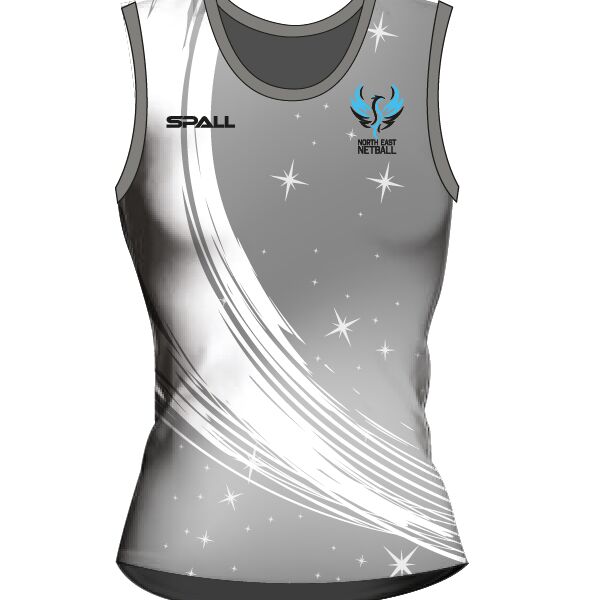 North East Netball Grey Vest Adults Thumbnail