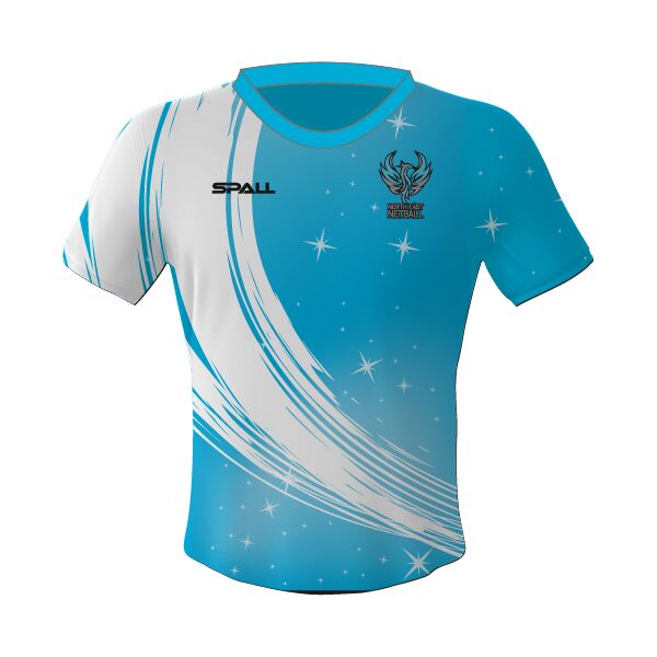 North East Netball Blue T-Shirt Adults Thumbnail